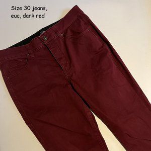 Size 30 Lularoe jeans, dark red (78)
